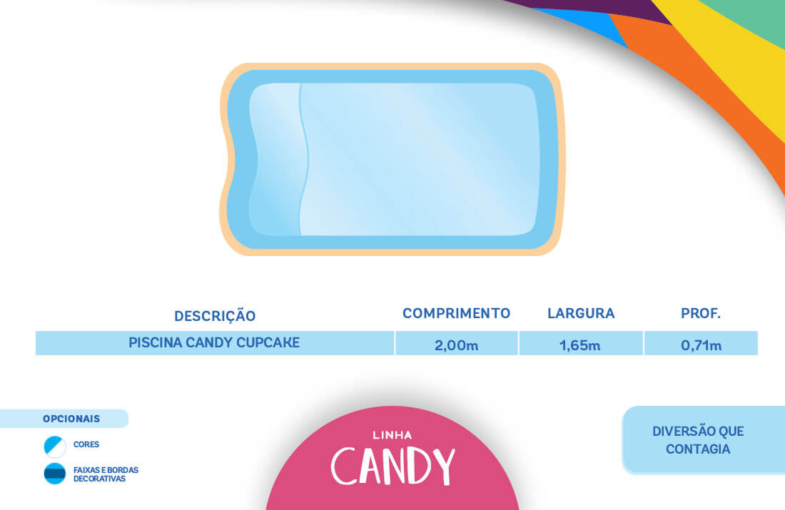 Piscina Linha Candy Cupcake